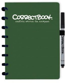 Correctbook Original A5 Forest Green - blanco - Uitwisbaar / Whiteboard Notitieboek