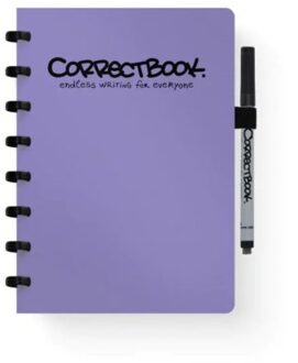 Correctbook Original A5 Petunia Purple-Blanco - Uitwisbaar / Whiteboard Notitieboek