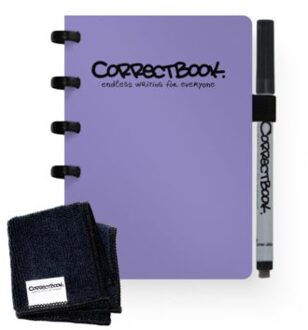 Correctbook original a6 petunia purple, blanco