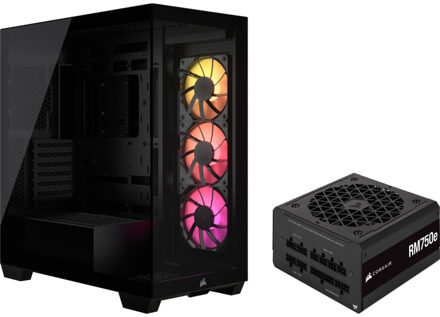 Corsair 3500X ARGB + RM750e 750W Bundel Tower behuizing