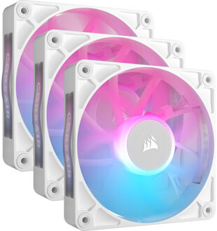 Corsair iCUE LINK RX120 RGB White 120 mm PWM-fan, Starterskit Case fan