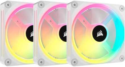 Corsair Ventilator 120*120*25 QX120 RGB LED Fan White Triple