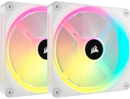 Corsair Ventilator 140*140*25 QX140 RGB LED Fan White Duo