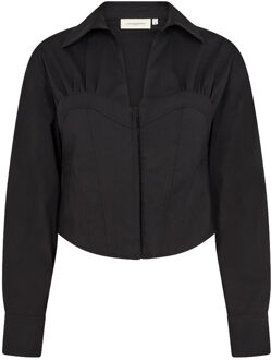 Corset blouse Malani  zwart - XS,