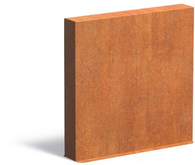 Cortenstaal muur 100x15x100cm.