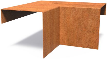 Cortenstaal overzetprofiel (15,4cm.) binnenhoek 30x30x15cm.