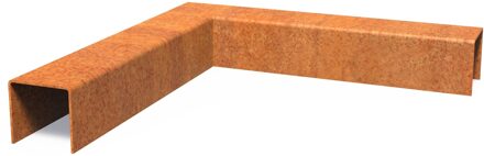 Cortenstaal overzetprofiel (5,4cm.) binnen/buitenhoek 30x30x5cm.