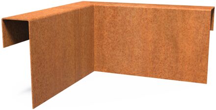 Cortenstaal overzetprofiel (5,4cm.) binnenhoek 30x30x15cm.