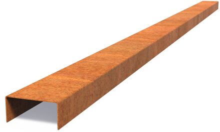 Cortenstaal overzetprofiel recht 230x10,4x5cm.
