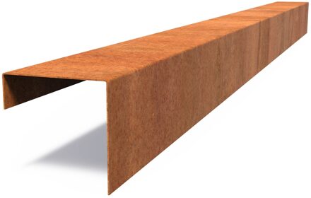 Cortenstaal overzetprofiel recht 230x15,4x15cm.