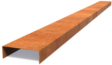 Cortenstaal overzetprofiel recht 230x15,4x5cm.