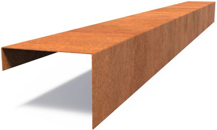 Cortenstaal overzetprofiel recht 230x20,4x15cm.