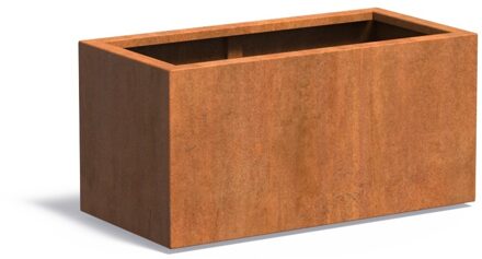 Cortenstaal plantenbak CARREZ 100x50x50cm.