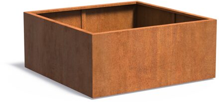 Cortenstaal plantenbak CARREZ 140x140x60cm.