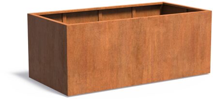 Cortenstaal plantenbak CARREZ 200x100x80cm.