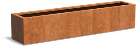 Cortenstaal plantenbak CARREZ 200x40x40cm.