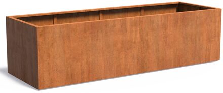 Cortenstaal plantenbak CARREZ 300x100x80cm.