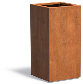 Cortenstaal plantenbak CARREZ 50x50x100cm.