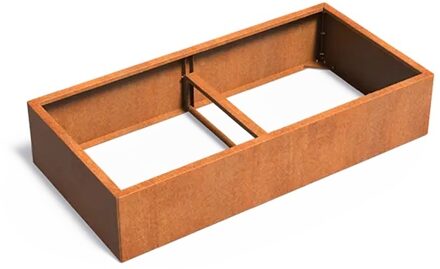 Cortenstaal plantenbak CARREZ Connect 200x100x40cm.