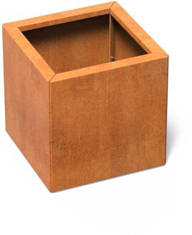 Cortenstaal plantenbak CARREZ Connect 50x50x50cm.