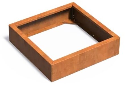 Cortenstaal plantenbak CARREZ Connect 80x80x20cm.