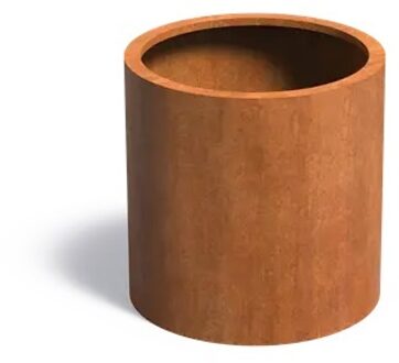 Cortenstaal plantenbak CIRCUM zonder bodem 80x80cm.