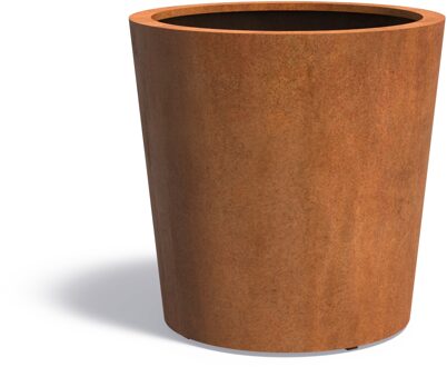 Cortenstaal plantenbak CONIC 100x100cm.