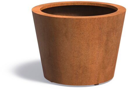 Cortenstaal plantenbak CONIC 80x60cm.