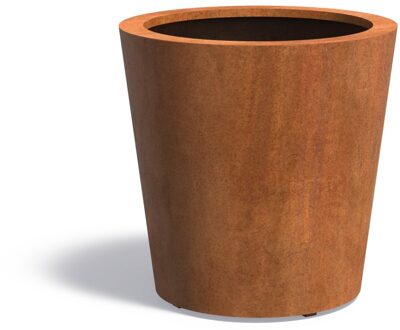 Cortenstaal plantenbak CONIC 80x80cm.