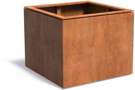 Cortenstaal plantenbak Domus 98x98x80cm.