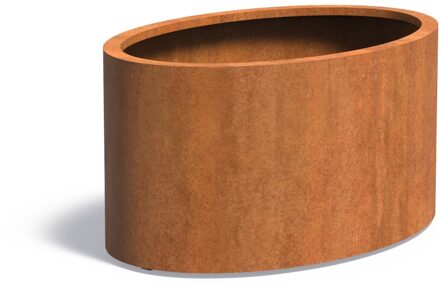 Cortenstaal plantenbak Ellipse 120x80x60cm.