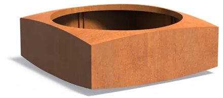 Cortenstaal plantenbak NOOA 120x120x45cm.