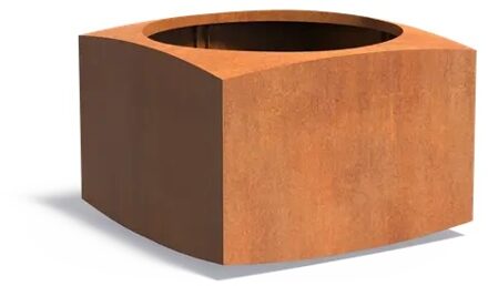 Cortenstaal plantenbak NOOA 120x120x80cm.