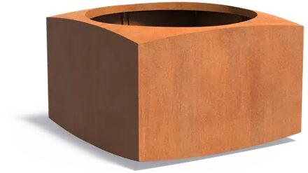 Cortenstaal plantenbak NOOA 140x140x80cm.