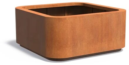 Cortenstaal plantenbak ROHIN 200x200x90cm.