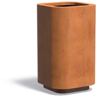 Cortenstaal plantenbak ROHIN 70x70x120cm.