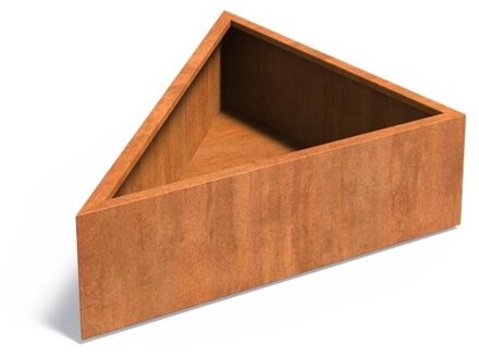 Cortenstaal plantenbak TRAINGLE 140x140x40cm.