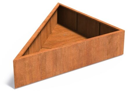 Cortenstaal plantenbak TRAINGLE 180x180x40cm.