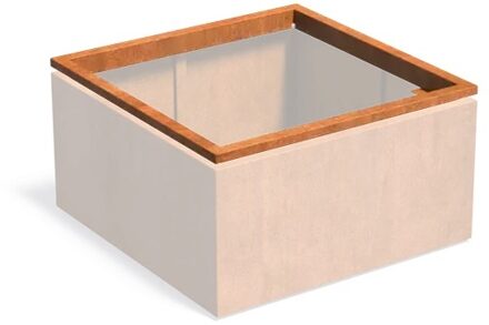 Cortenstaal rand CARREZ in-lite ready 120x120cm.