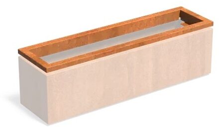 Cortenstaal rand CARREZ in-lite ready 150x40cm.