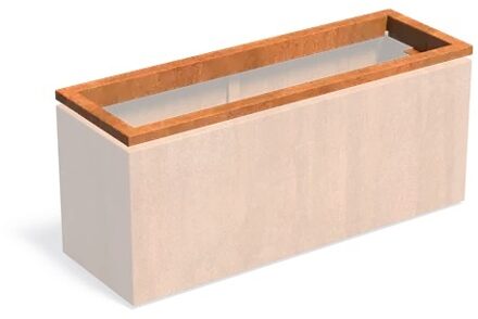 Cortenstaal rand CARREZ in-lite ready 150x50cm.