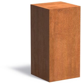 Cortenstaal sokkel 40x40x80cm.