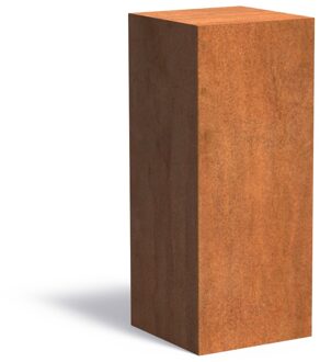 Cortenstaal sokkel 50x50x120cm.