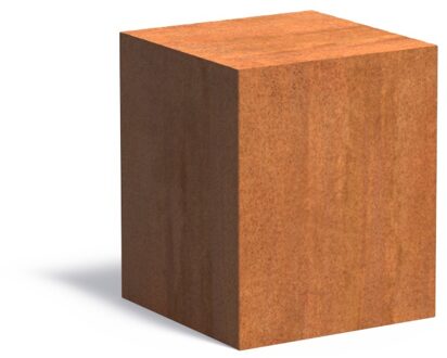 Cortenstaal sokkel 50x50x60cm.