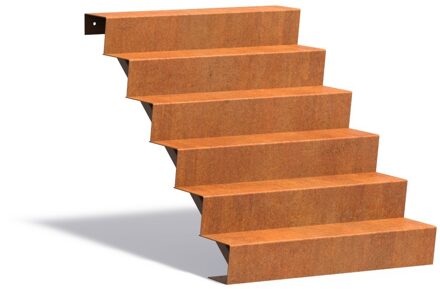 Cortenstaal trap 100cm. breed