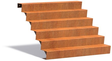 Cortenstaal trap 150cm. breed