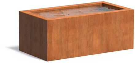 Cortenstaal vijverbak 150x80x60cm.