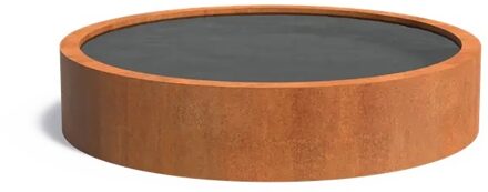 Cortenstaal vijverbak 200x40cm.