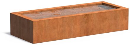 Cortenstaal vijverbak 200x80x40cm.