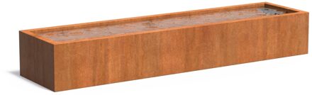 Cortenstaal vijverbak 400x100x60cm.